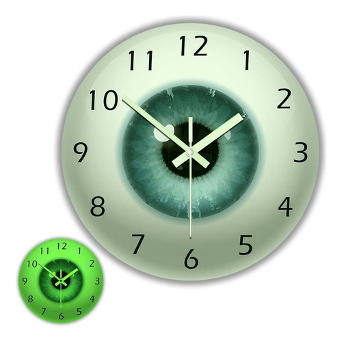 The Geeky Days Glow In The Dark Wall Clock, The Eye Eyeball
