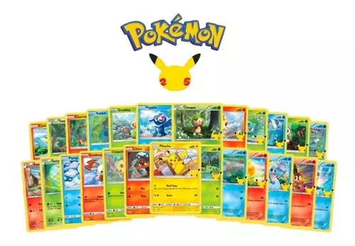 lote coleção completa cartas Pokemon 25 anos McDonald’s donalds