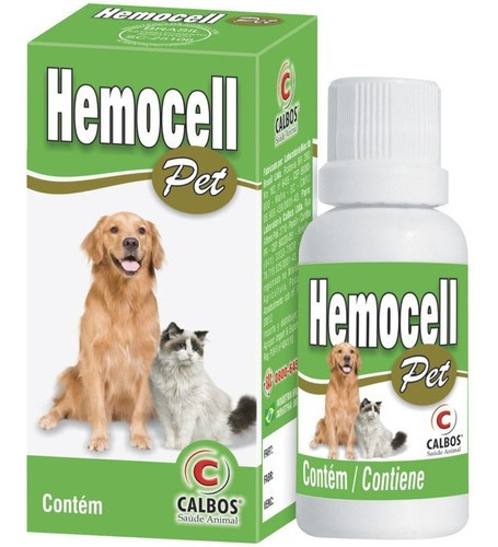 Hemocell Pet 100ml Recuperação De Caes E Gatos Com Anemia