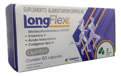 Supera Longflex 60 Cápsulas Msm Sem Sabor Suplemento Sem Sabor