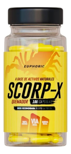 Termogenico Scorp-x Euphoric Quemador De Grasa 100 Caps Mer Sin Sabor