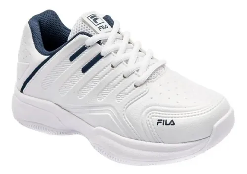 Zapatilla De Tenis Fila Lugano 6.0 Niño Blanca