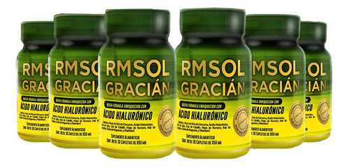 Kit De 6 Frascos De Rm Sol- 30 Tabs Sabor Sin Sabor