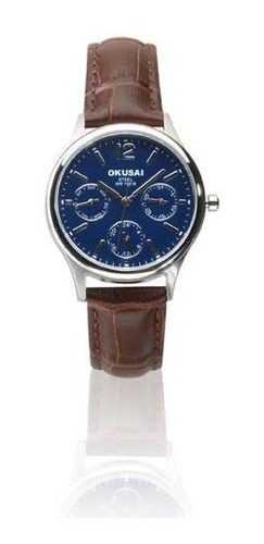 Reloj Mujer Okusai Okd0063-crl-2c Malla Cuero Sumergible