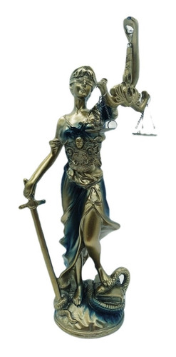 Enfeite Estátua Themis Deusa Da Justiça 18,5cm