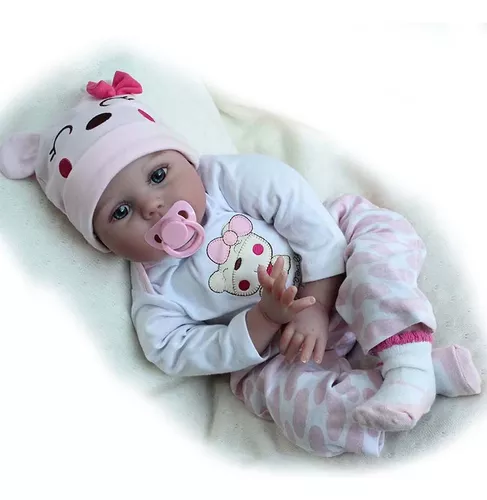 Muñeca Bebé Reborn De Silicona De 55cm Con Ropa