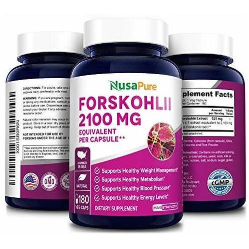 Forskolina Pura 2100mg Natural 180 Capsulas