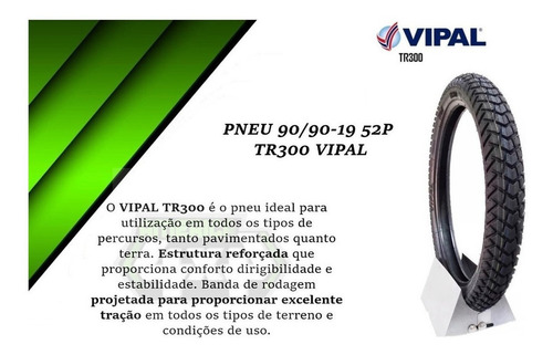 Pneu Vipal Trail Tr300 90/90-19 52p Dianteiro
