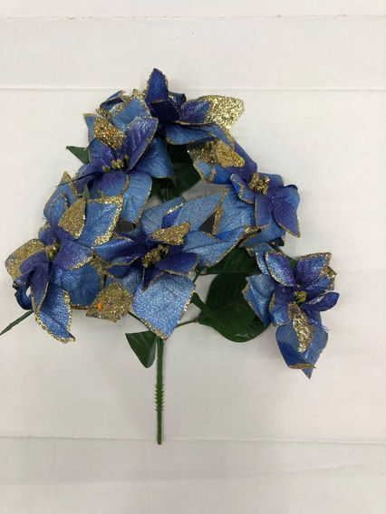 Flores Artificiales Nochebuenas Azules | MercadoLibre ????