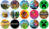 Comprar 50 Etiquetas Adhesivas Minecraft 5cm  Pack De Diseños Varios Blanco Minecraft