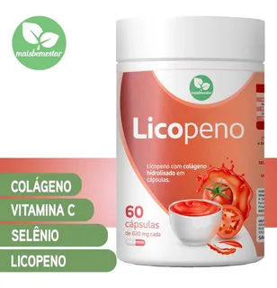 Colágeno Hidr + Licopeno + Vit C, E Selênio - 620mg - 60cps