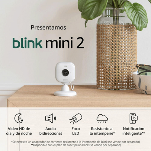 Cámara De Seguridad Blink Mini 2 Con Enchufe Para Int-ext Blanco