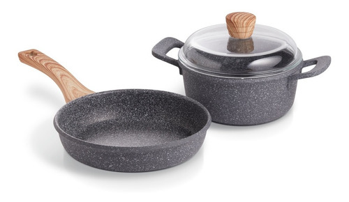 Maestro De Cocina - Set Granito Sarten 20cm & Cacerola 20cm