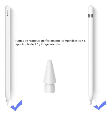 Adecuado Para Apple Pencil 1 Y 2 Punta Reemplazable 4pcs