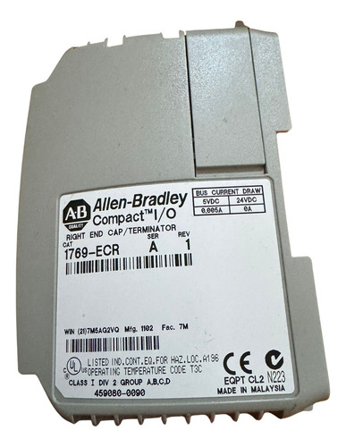 Allen Bradley 1769-ecr Compactlogix Terminator Right End (Usado)