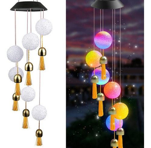 D Lámpara De Sol Colgante Led Lámpara De Jardín Carillón De