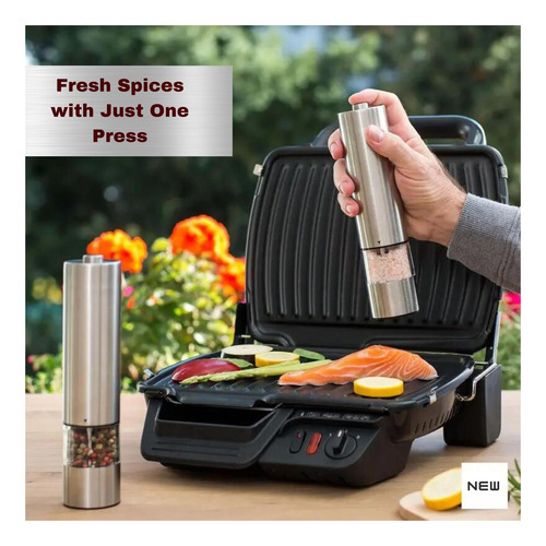 Conjunto De Molinillo Automático De Sal Y Pimienta De Con De