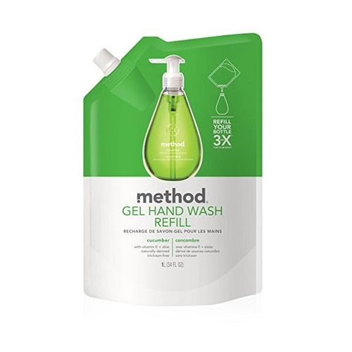 Método De Origen Natural Gel Lavado A Mano Refill, Pepino, D