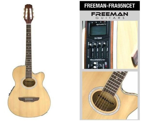 Guitarra Electroacústica Freeman Fra95ncet Nylon Natural