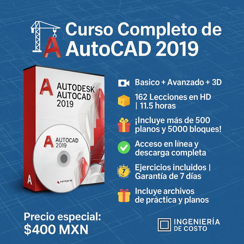 Aprende Autocad 2019 Básico, Avanzado Y 3d + Regalos