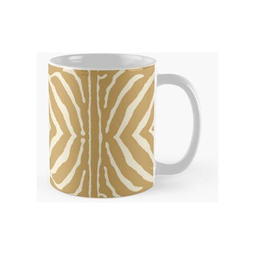 Taza Zebra Wild Animal Print 762 Gold Calidad Premium