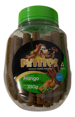 Petitos Sticks - Frango Com Ervilha Petisco - Para Cães 350g