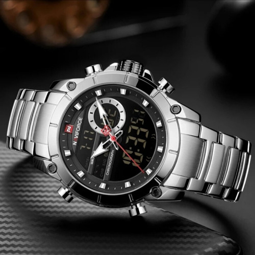 Relógio Naviforce Masculino Modelo 9163 Analógico E Digital