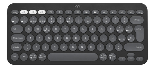 Teclado Bt Multidispositivo Logitech Pebble Keys 2 K380s, Bk