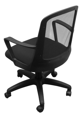 Silla Fresa Negra Mesh Y Tela Negra Escritorio Baires4 Cuota