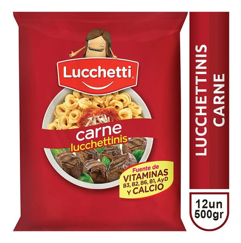 Pack Capellettis Lucchetti Sabor Carne 500 Gr X 12 Unidades