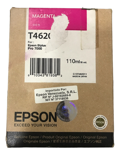 Cartucho Plotter Epson Magenta T4620 Pro 7000 110ml Sgi