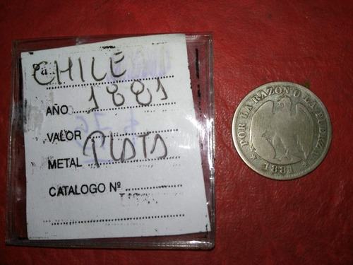 Moneda De * Chile * 20 Centavos  - Año 1881 - Plata