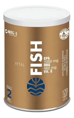 comprar Lata Vital Âtman Fish Ômega 3 Epa 1050mg Dha 462mg com Vit E 120 Cápsulas Sem Sabor