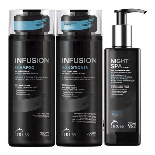 Kit Truss Shampoo + Condicionador Infusion + Night Spa 250ml