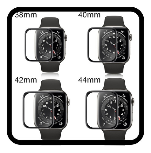 2 Películas Gel 3d Relógio Apple Watch 38mm 40mm 42mm 44mm