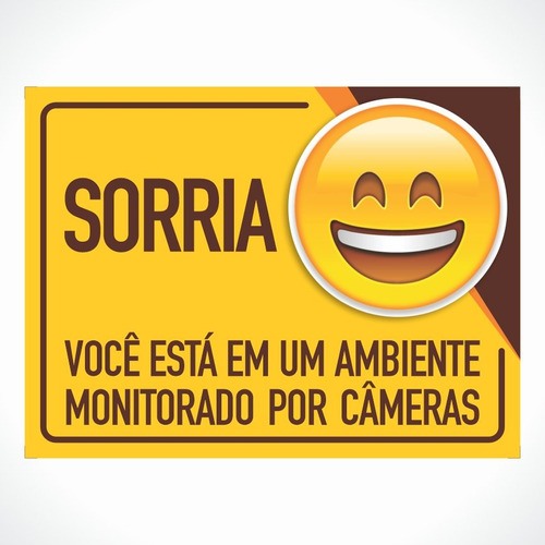 Adesivo Sorria Você Esta Sendo Filmado 20x15cm - 25 Unidades