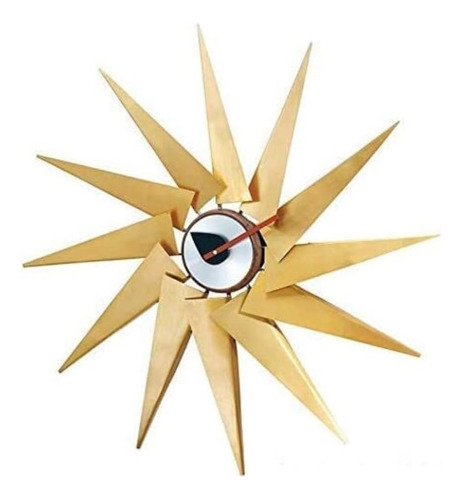 Living 29.9 In Sun Turbine Laton Creativo Gran Pared Reloj