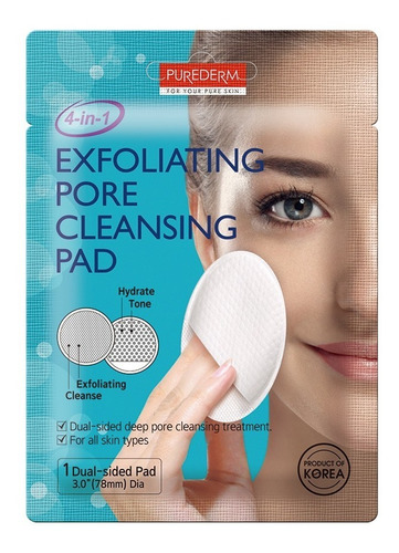 Purederm Pad Exfoliante Con Acido Hialuronico Aloe Colageno Tipo de piel Mixta