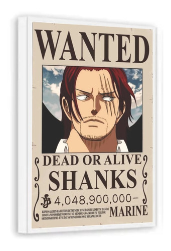 Quadro Decorativo Grande Sala Quarto Anime One Piece Shanks