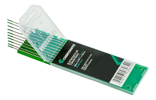 Eletrodo Tungstênio 2,4mm Ponta Verde Carbografite (vareta) Verde