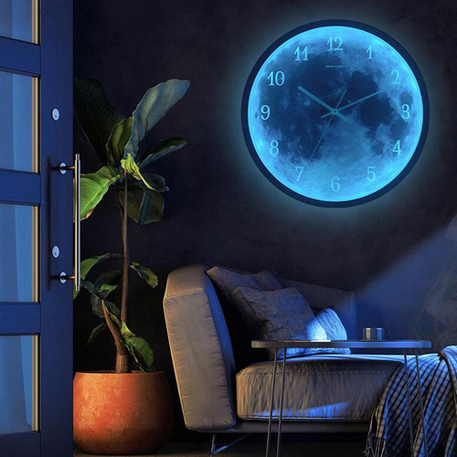 Luz Nocturna Reloj De Pared Reloj Luminoso Redondo 12