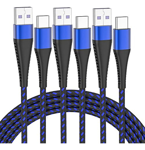 Cable Usb C  Paquete De 3  Cargador Tipo C De 10 Pies  Carga