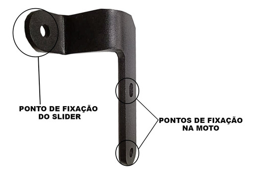 Imagem 6 de 9 de Slider Dianteiro Nylon Yamaha Fazer 250 Até 2015