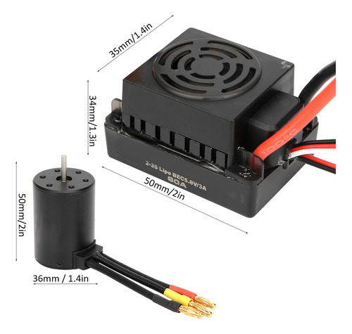 Tarjeta De Programa Esc Sin Escobillas 3650 3100kv 60a Sin E
