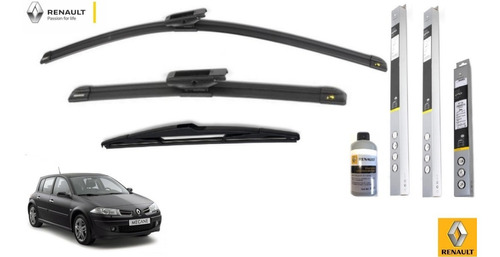 Kit 3 Plumas Wiper Limpiabrisas Renault Megane 2006 Original