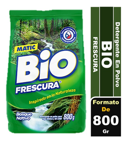 Detergente En Polvo Bio Frescura 800 Gr