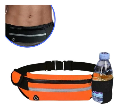 Funda impermeable para teléfono celular Fitness Fanny Pack Running Gym, naranja