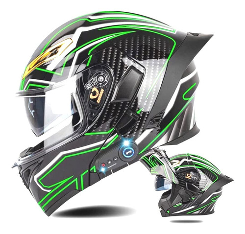 Casco De Moto Bluetooth Abatible, Aprobado Por Dot-ece, Vise