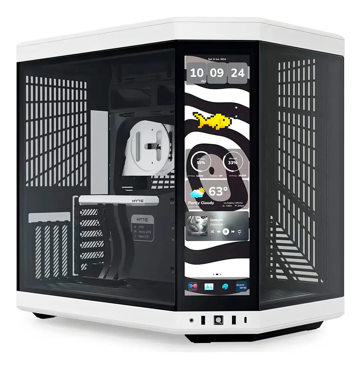 Gabinete Gamer Hyte Touch Infinite Panda Cs-hyte-y70tti-wb Branco