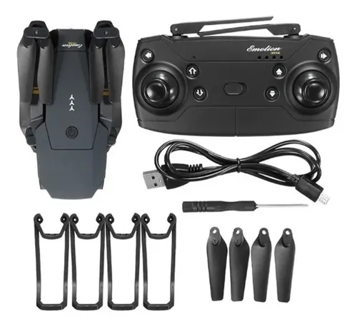 Drone Eachine E58 con c mara FullHD negro 2.4GHz 1 bater a
